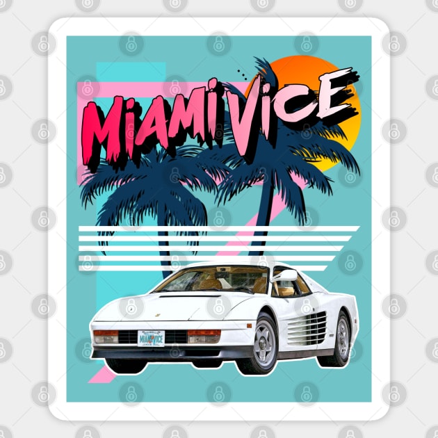 Retro Miami Vice 80s Tribute Sticker by darklordpug